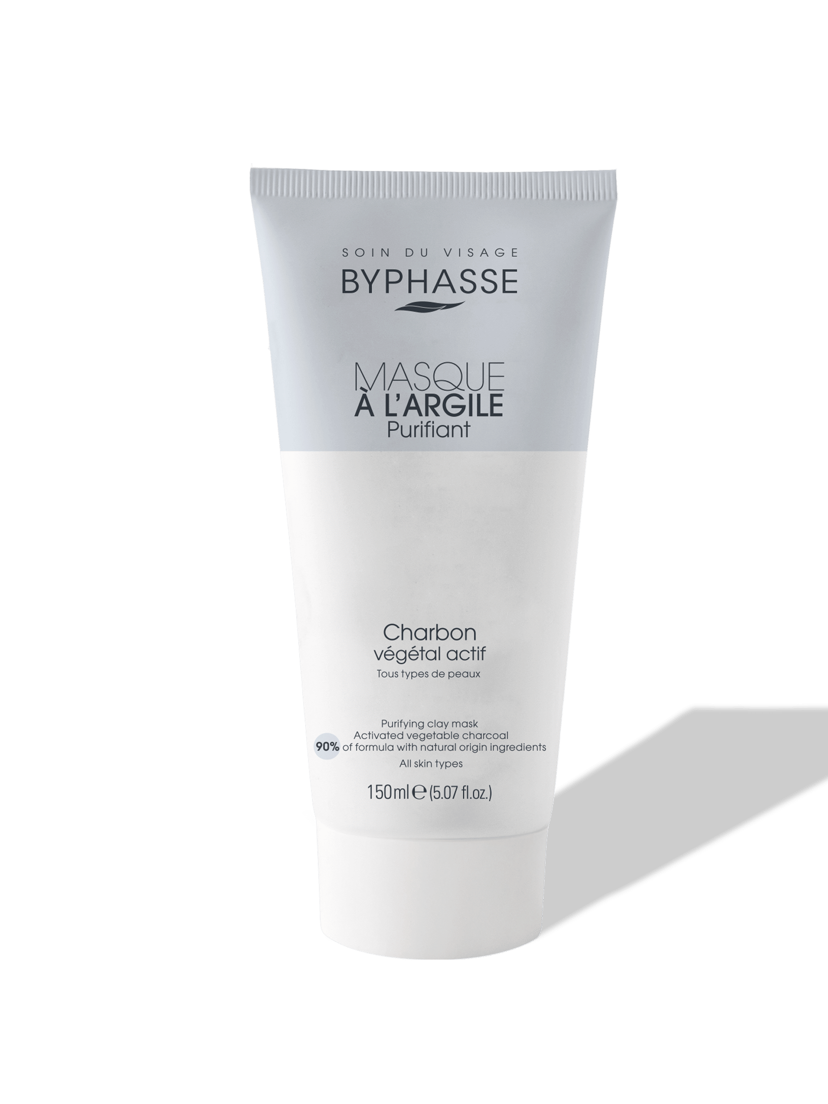 BYPHASSE ماسک صورت زغال فعال انواع پوست 150ml