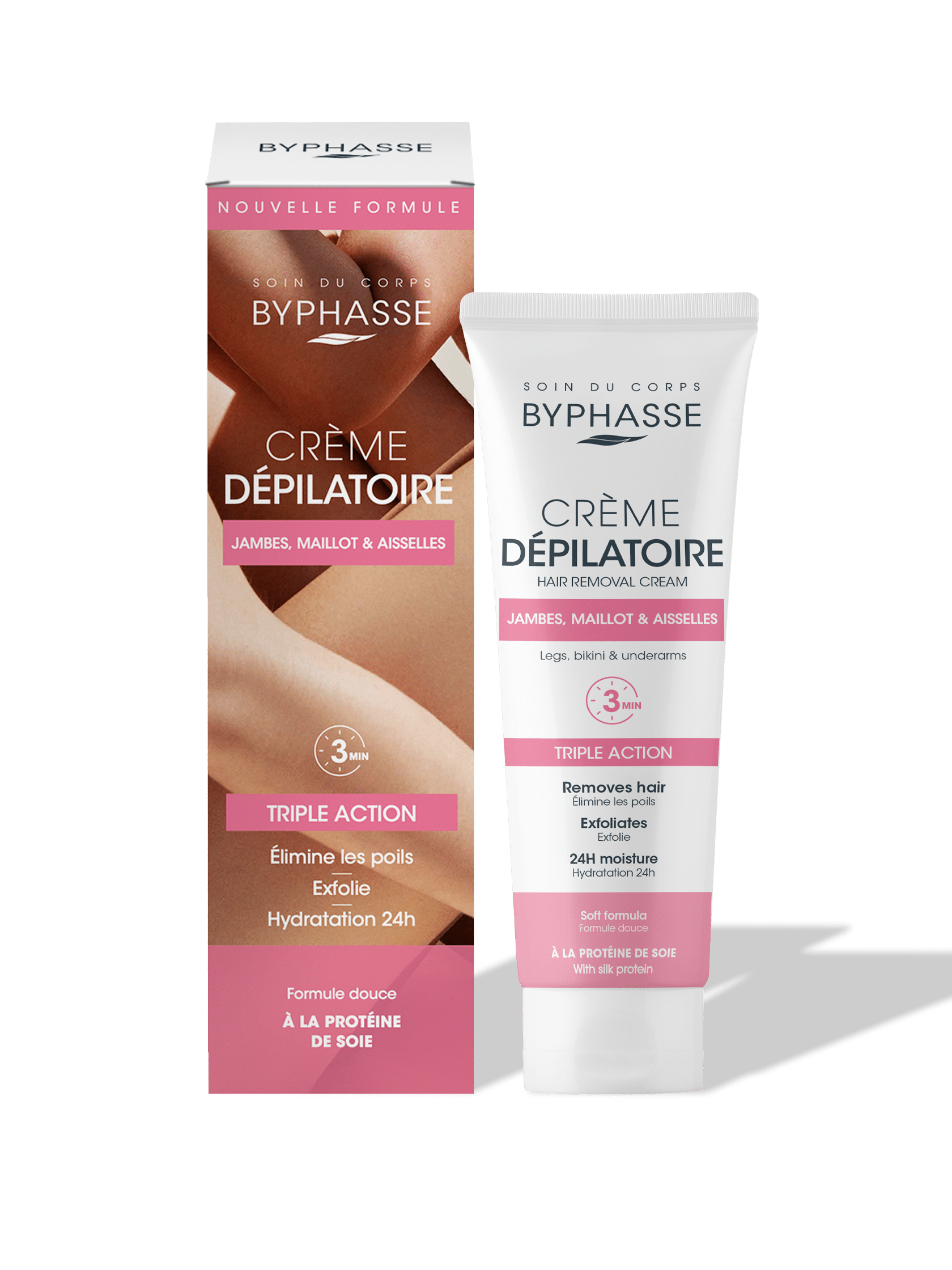 BYPHASSE کرم مو بر  SILK PROTEIN 125 ML