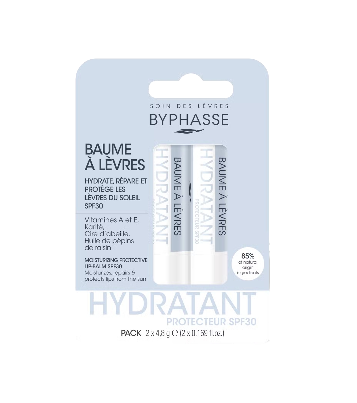 BYPHASSE بالم لب ترميم کننده SPF30 2 عددي